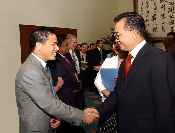 第十七屆中央政治局常委、中華人民共和國國務院原總理、黨組書記溫家寶接見蔣錫培